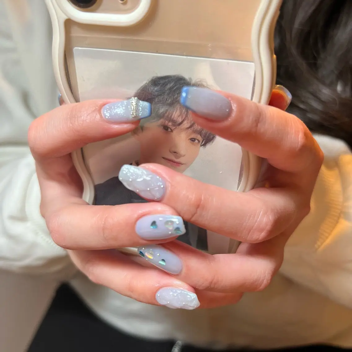ネイル ジェルネイル マグネットネイル 持ち込み ワンカラーネイル パラジェル 本町NailUsa Mimi RIKOのネイルデザイン