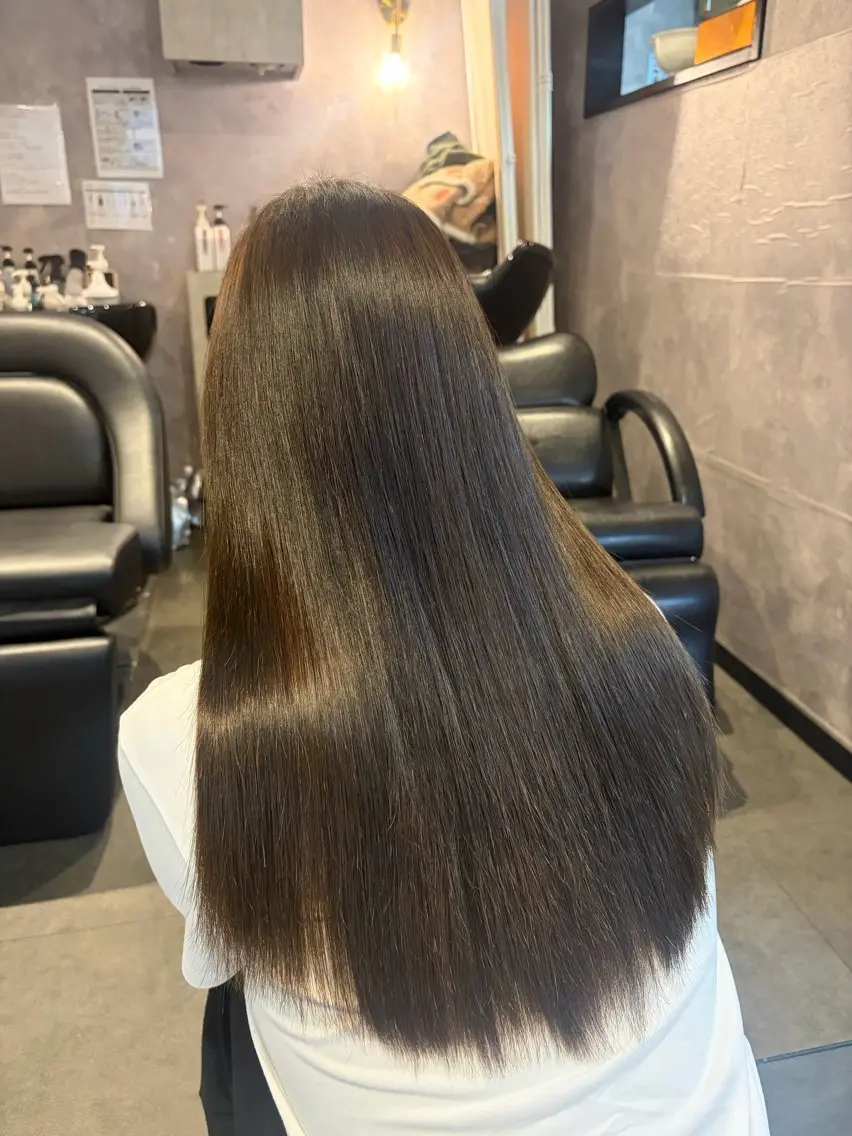ロング カラー ヘアカラー 🎀🎶はがりな ワンカラー💝のヘアスタイル