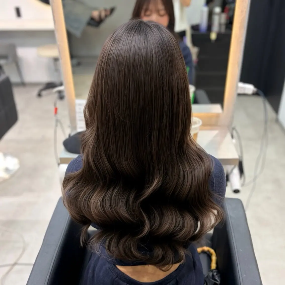 カラー ブリーチ ブラウンカラー ココアブラウン ブリーチなしカラー 学生 エクステ MOMOKA /　Lapis今泉店のヘアスタイル