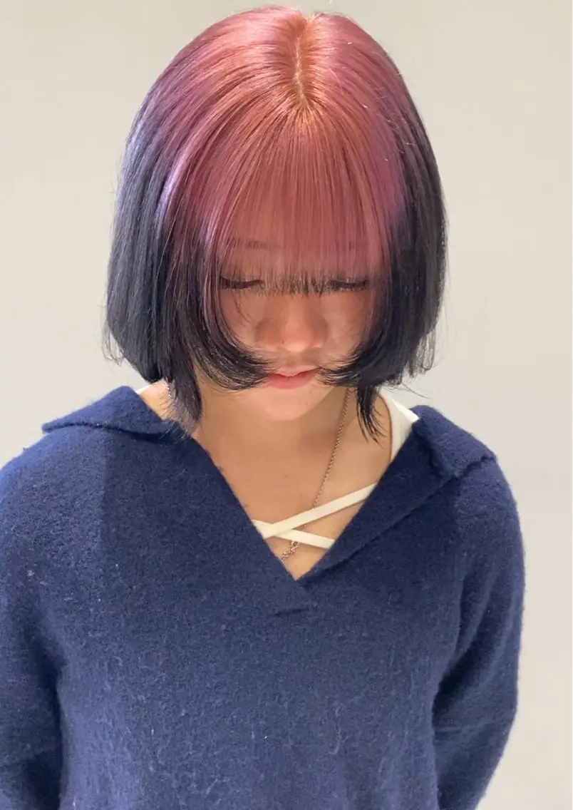 ミディアム カラー 磯田冬弥/ ブリーチメニューのヘアスタイル