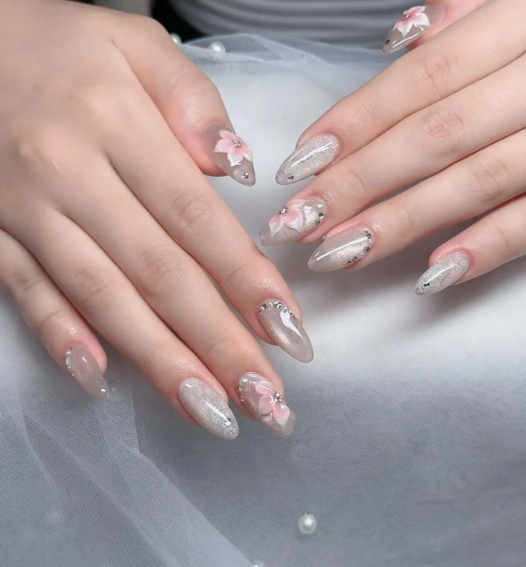 ネイル オーロラネイル チークネイル フットネイル ジェルネイル 韓国ネイル ハンドネイル mia H.babynailのネイルデザイン
