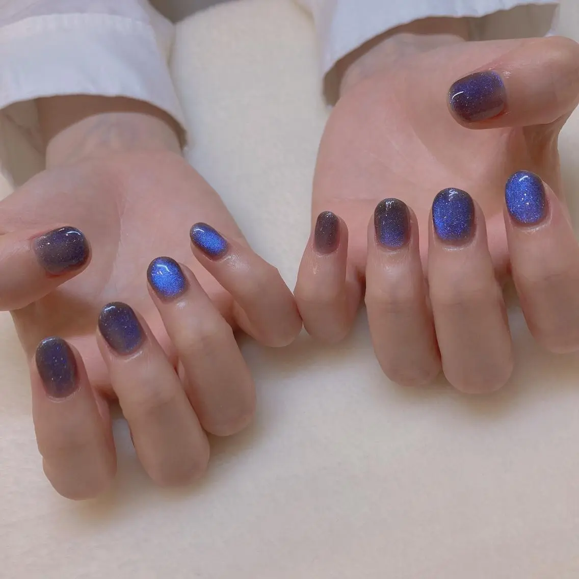 ネイル マグネットネイル ハンドネイル 韓国ネイル/ワンホン ネイル🎀表参道3分のネイルデザイン