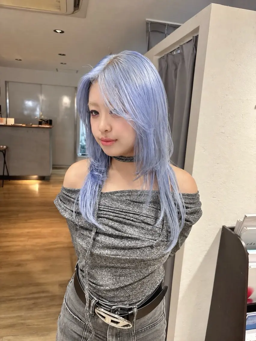 ロング カット ヘアカラー トリートメント 前田 菜奈子のヘアスタイル