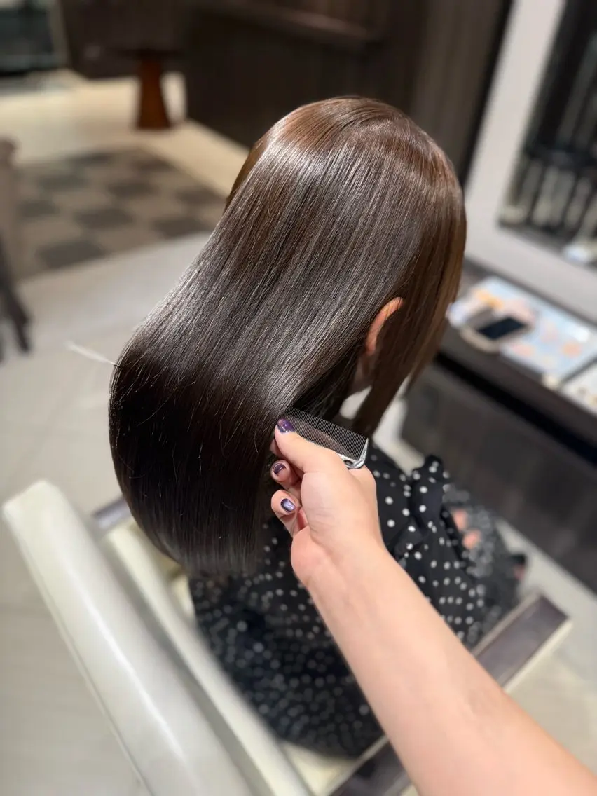 ロング カラー アッシュ アッシュブラウン ブラウンカラー ヘアカラー 艶カラー/ハイトーン /アレンジ/meiのヘアスタイル