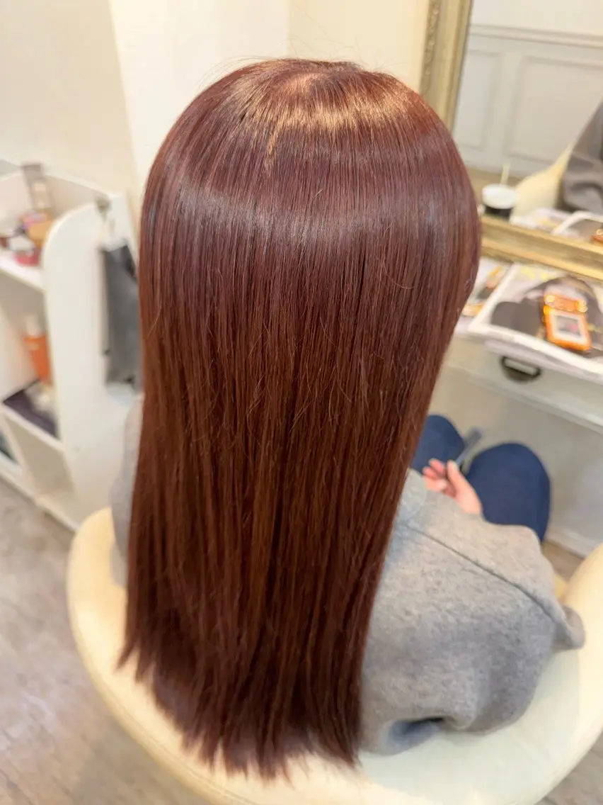 カラー ブリーチ ブリーチなしカラー オレンジ ピンクカラー roussy. Miyuのヘアスタイル