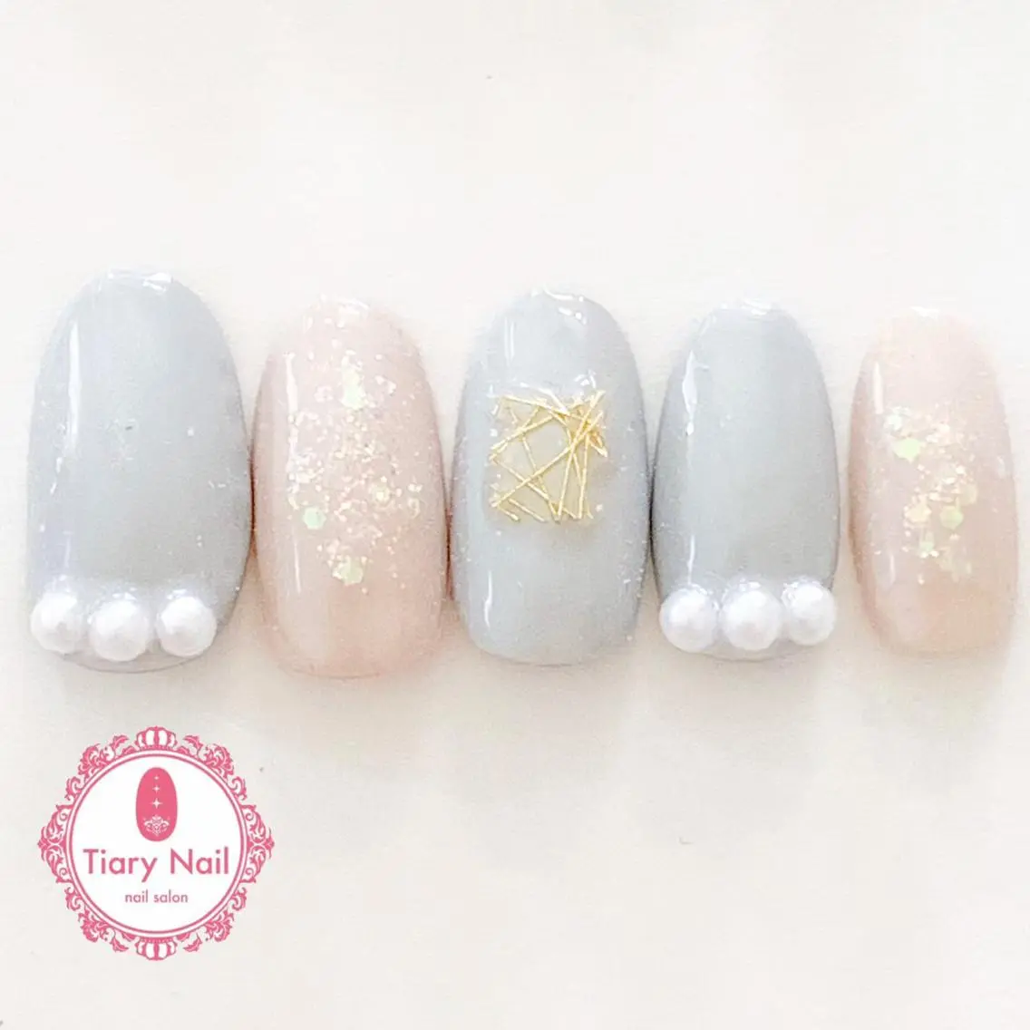 ネイル 桜ネイル 長さ出し オフィスネイル スカルプネイル シンプルネイル 💗🪽Tiary Nail🪽💗のネイルデザイン