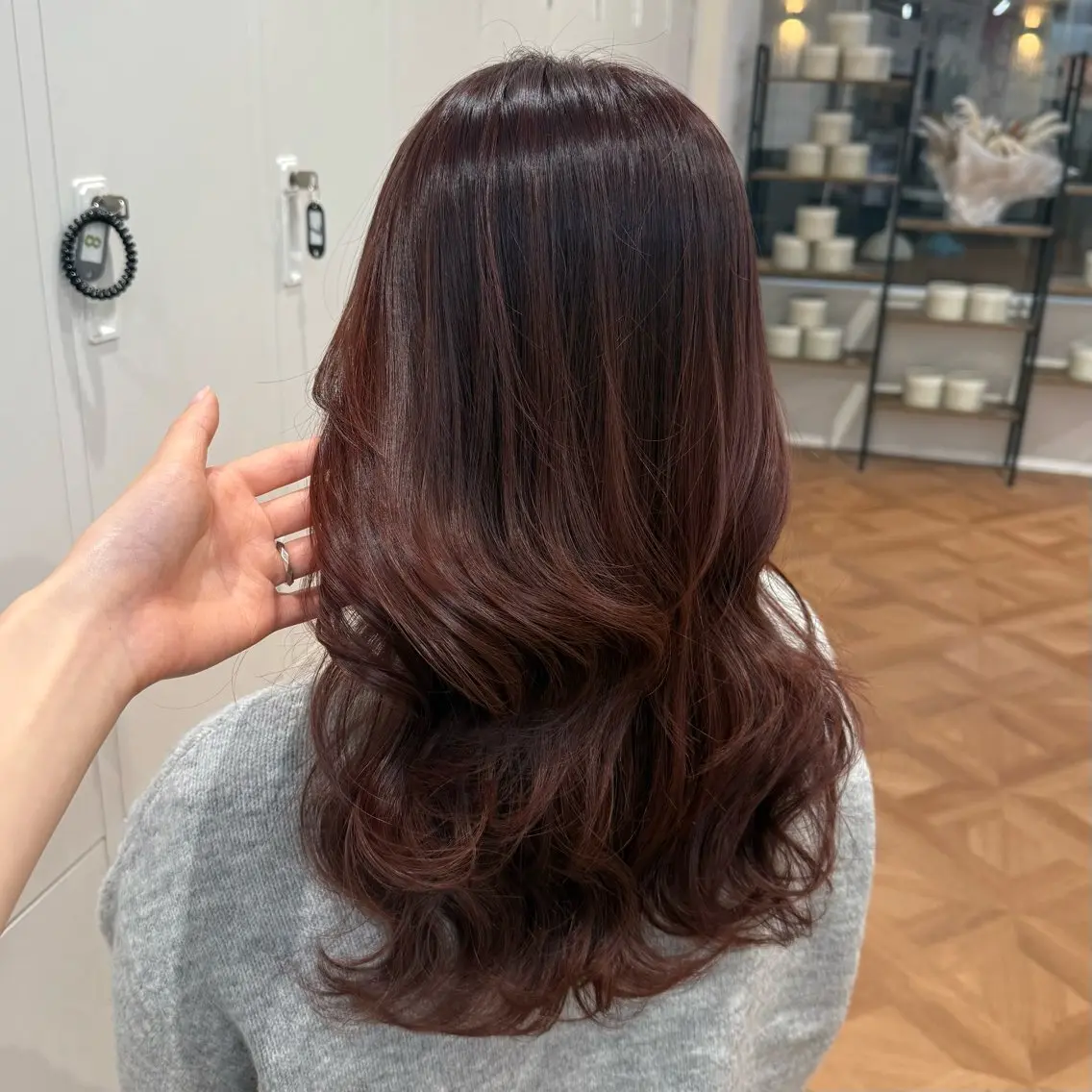 ロング カラー ヘアアレンジ キヨミ 韓国レイヤーカットのヘアスタイル