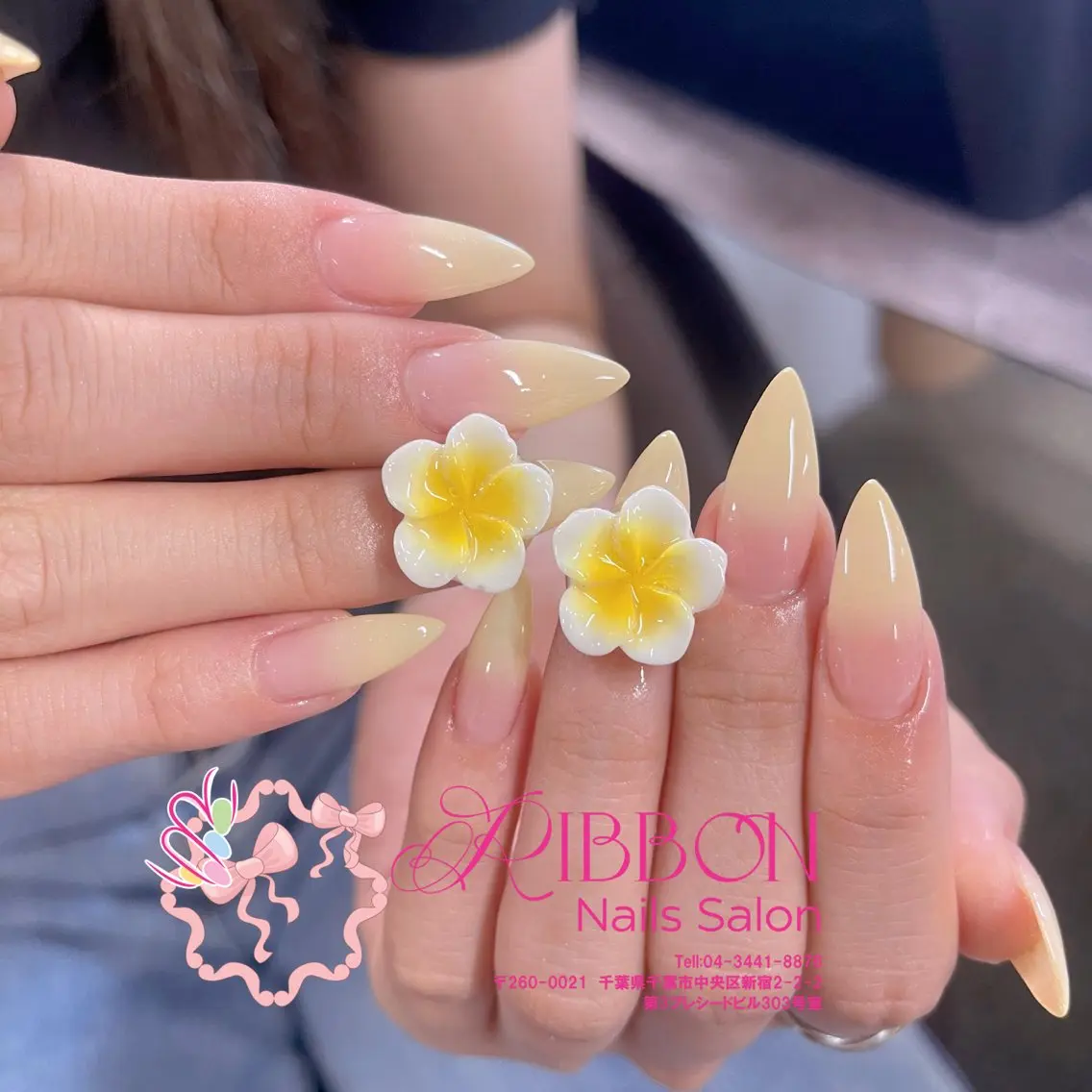 ネイル フレンチネイル ジェルネイル マグネットネイル 持ち込み ニュアンスネイル ハンドネイル Ribbonnail salonのネイルデザイン