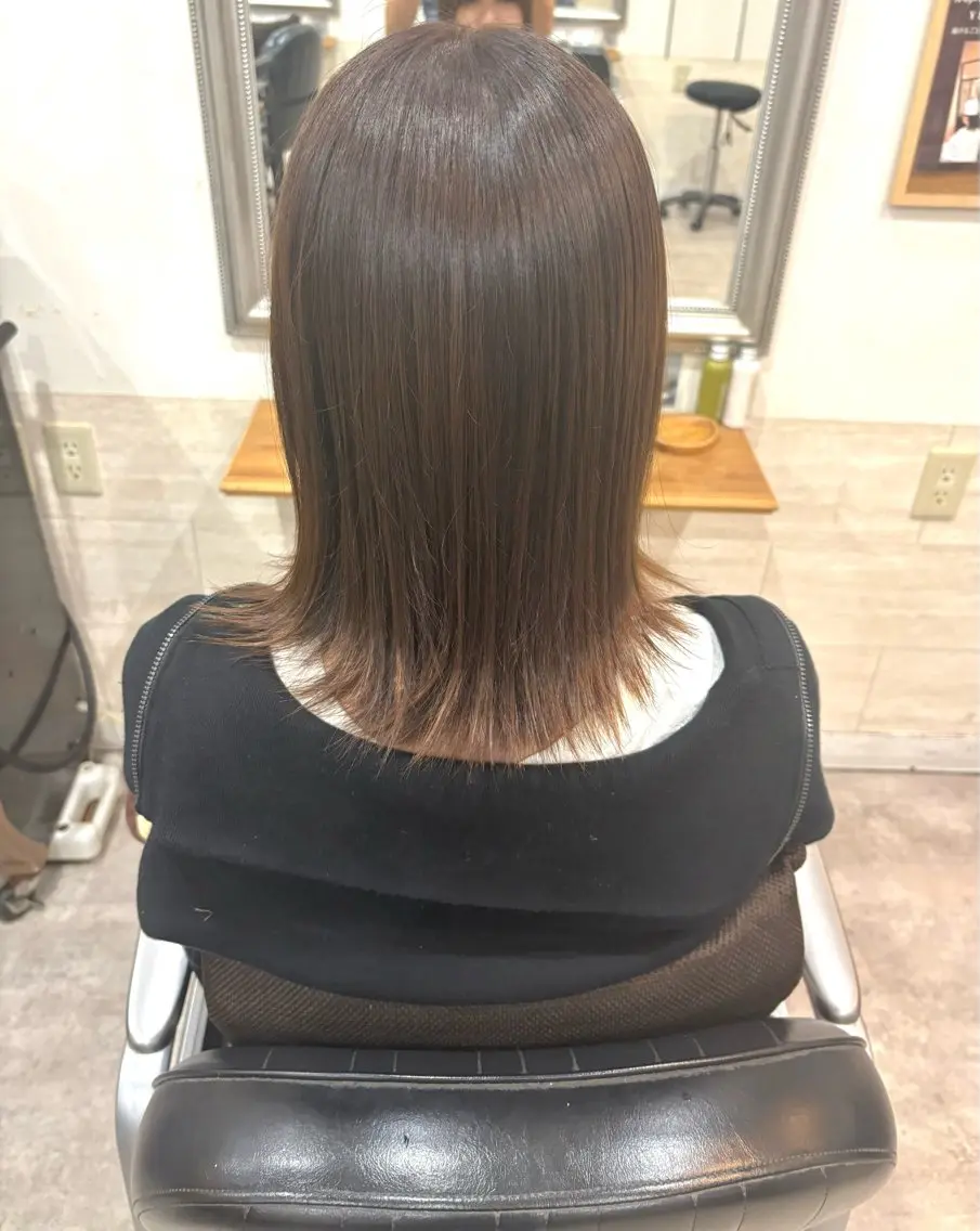 ミディアム ヘアカラー 堀川 希歩のヘアスタイル