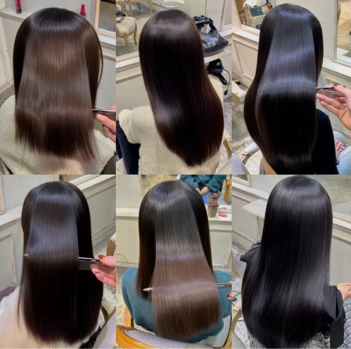 ミディアム カット 縮毛矯正 トリートメント 美髪矯正 透明感 カラー⭐️ユウキのヘアスタイル