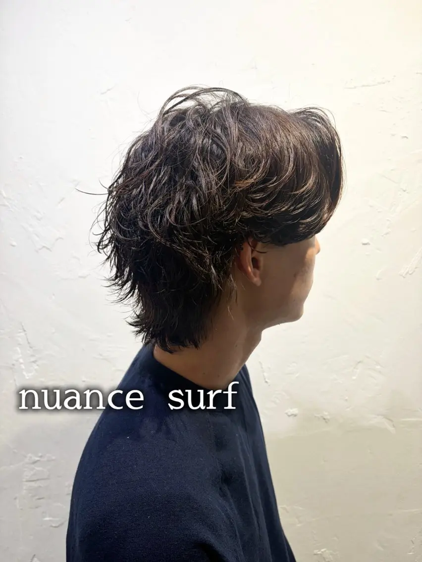 ミディアム パーマ ニュアンスパーマ カット パーマ 🇺🇸海外風パーマ カラー🇬🇧/ハクのヘアスタイル