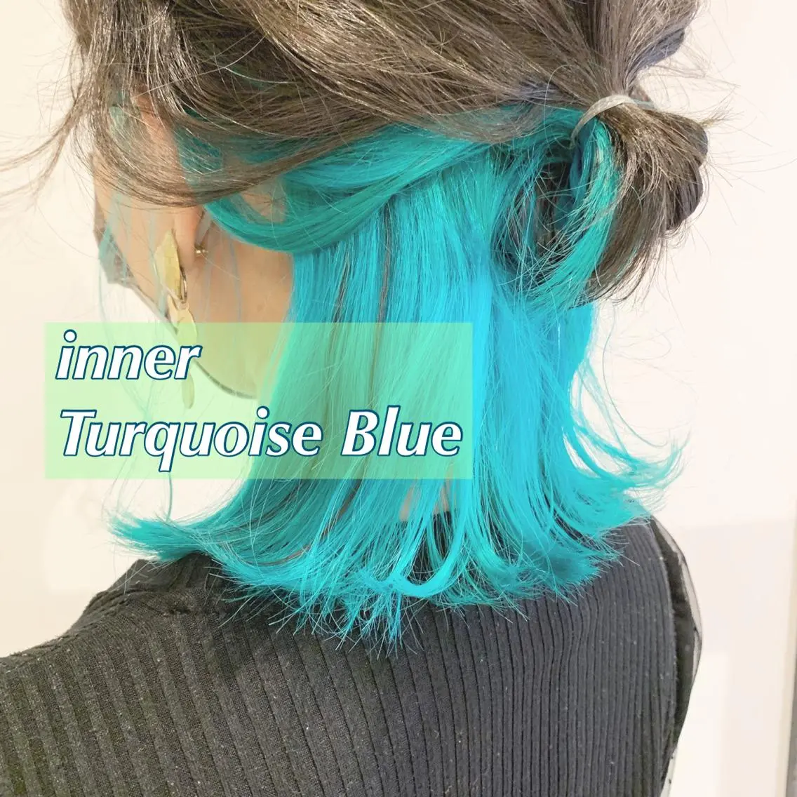 ショート カラー ブリーチ ブルーカラー インナーカラー ショートヘア カット ヘアカラー Kana 🍋 ハイトーン【高円寺】のヘアスタイル