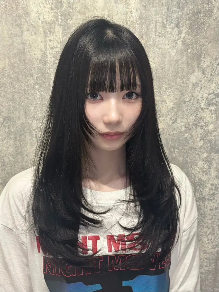 ロング カット ヘアカラー トリートメント 韓国レイヤー🇰🇷 /ハッシュ/タカトのヘアスタイル