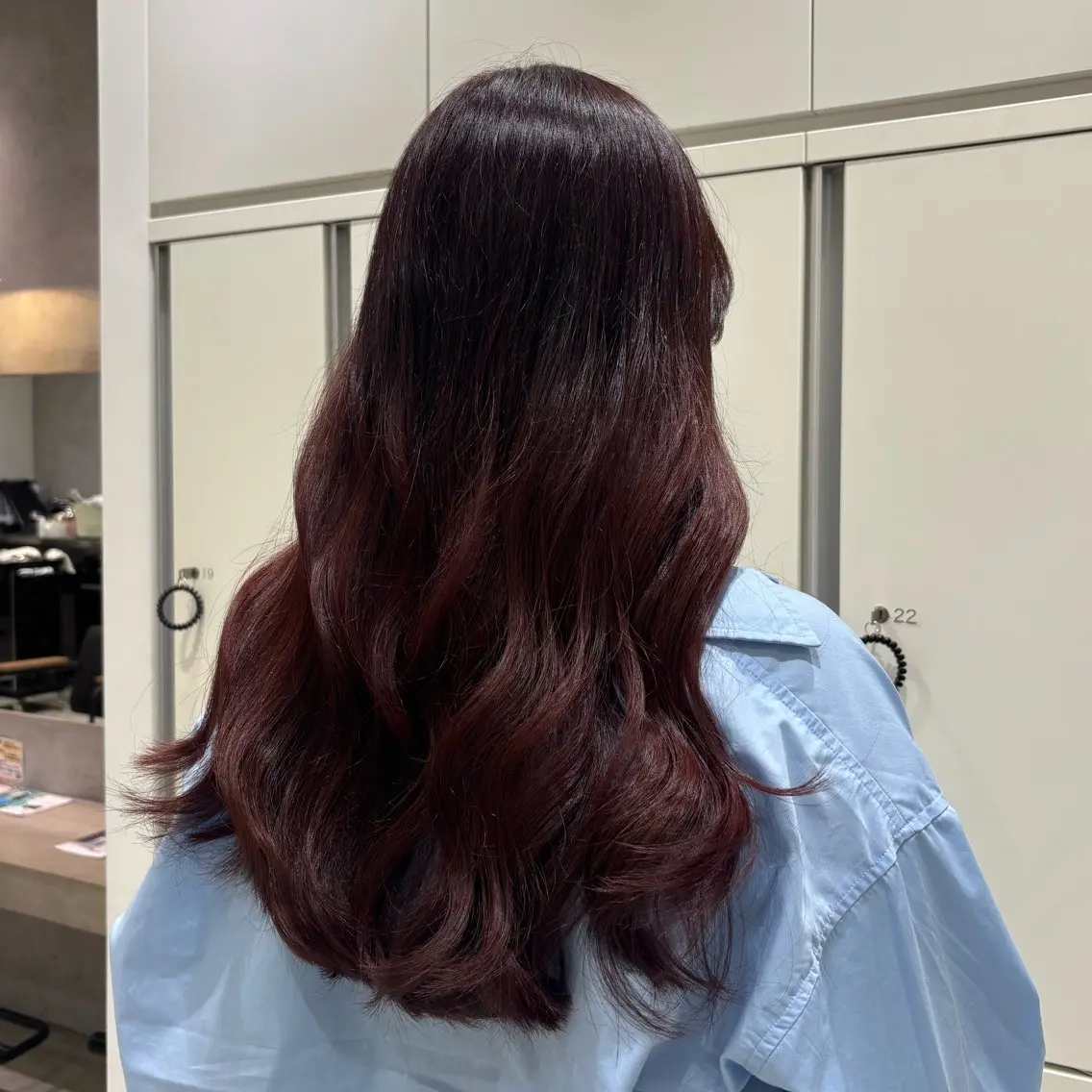 ロング カラー カット ヘアカラー カミヤ ミウのヘアスタイル