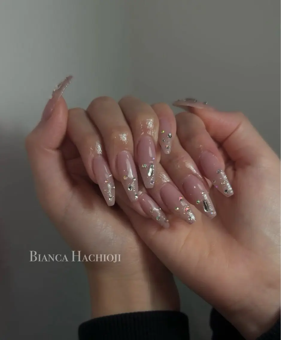 ネイル キラキラネイル ラメ(グリッター) ラメグラデーション Bianca🦋 AIRAのネイルデザイン