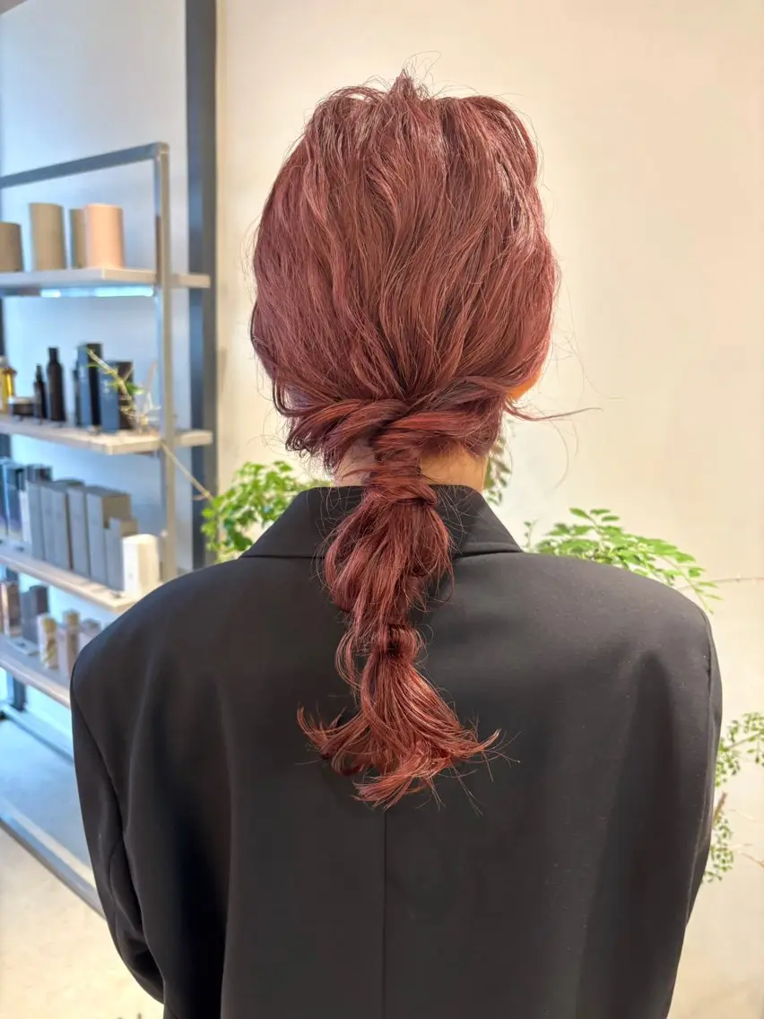 セミロング カラー ヘアアレンジ 結婚式・ブライダル ヘアセット 透明感カラー/ レイヤーkotonoのヘアスタイル