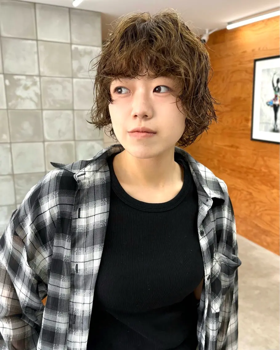 ショート パーマ ショートレイヤー レイヤーカット ショートヘア カット パーマ トリートメント tetohair 森田浩平のヘアスタイル