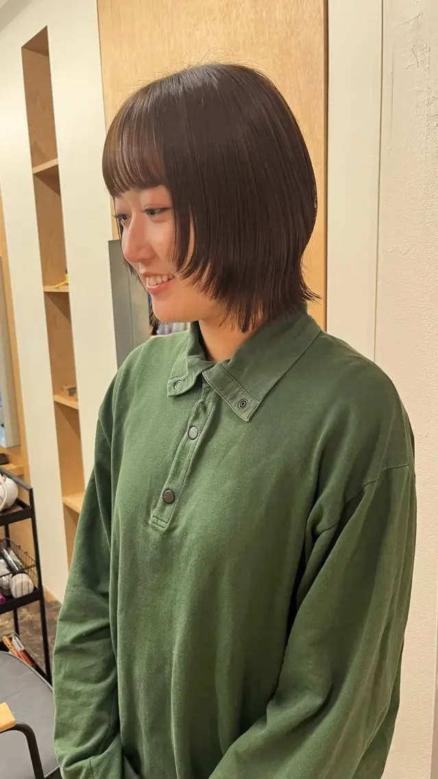 ショート ボブ ウルフカット カット 西山 紗耶香🪽 透明感カラー/ボブのヘアスタイル