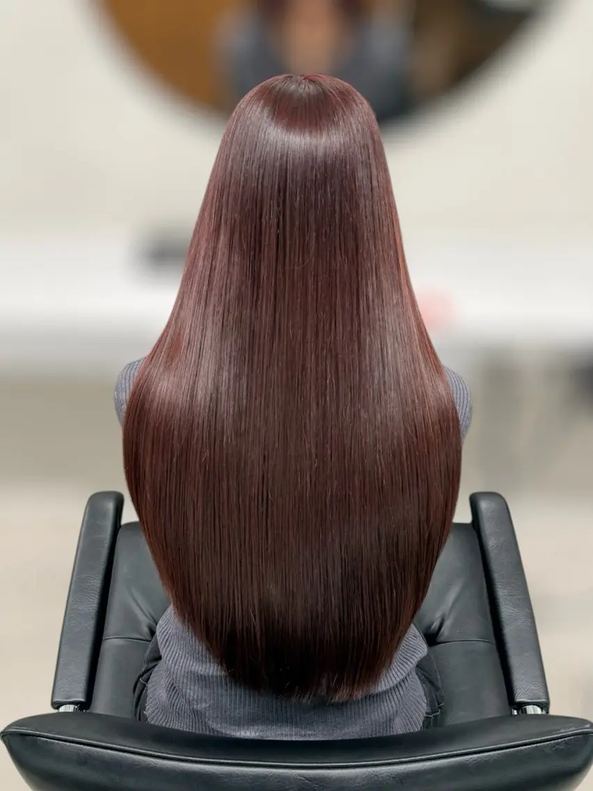 ロング カラー ブリーチ 透明感カラー ハイトーンカラー 韓国風ヘア レイヤーカット ヘアカラー レイヤー💫Wカラー 🍎森貝洋亮🍎のヘアスタイル