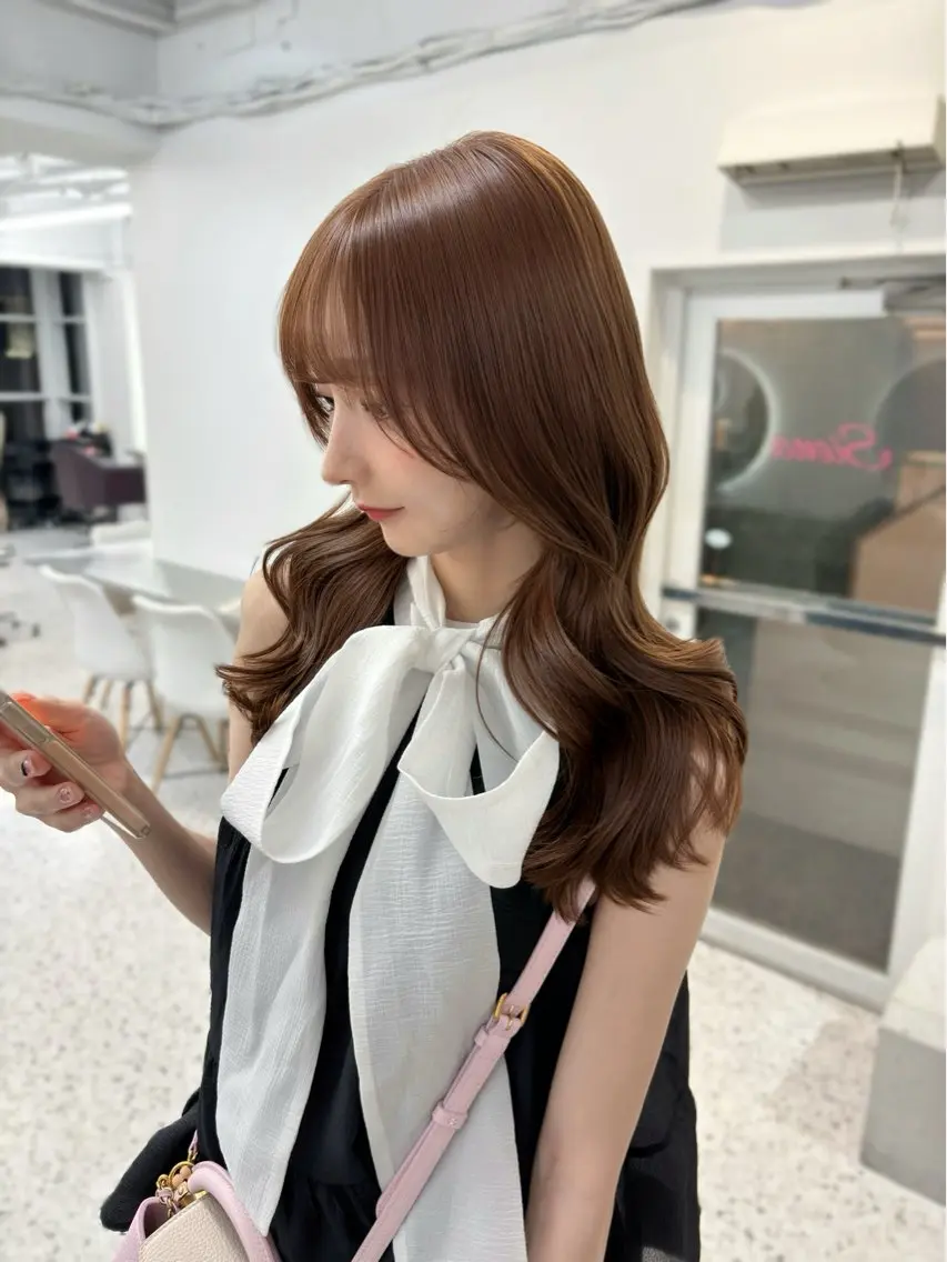 ロング カラー ベージュカラー くびれヘア カット ヘアカラー 縮毛矯正 トリートメント 🌸グレージュ/ ベージュ🌸yutaのヘアスタイル
