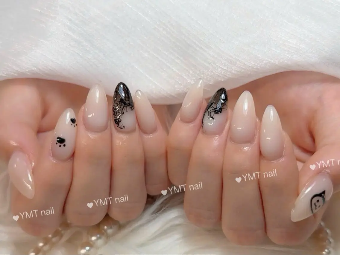 ネイル 長さ出し フットネイル ジェルネイル 韓国ネイル マグネットネイル ハンドネイル YMT NailStudioのネイルデザイン