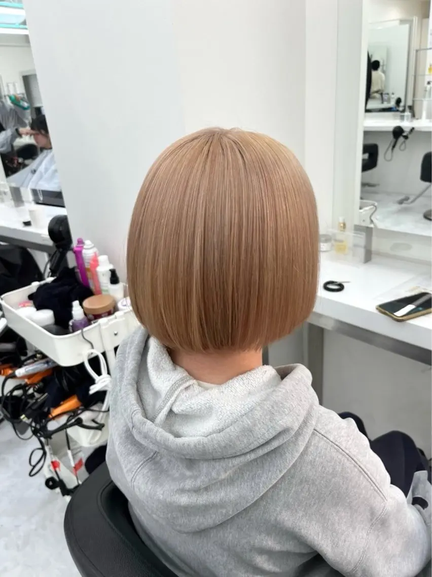 ミディアム 🤎ミルクティー/W カラー/HIROMUのヘアスタイル