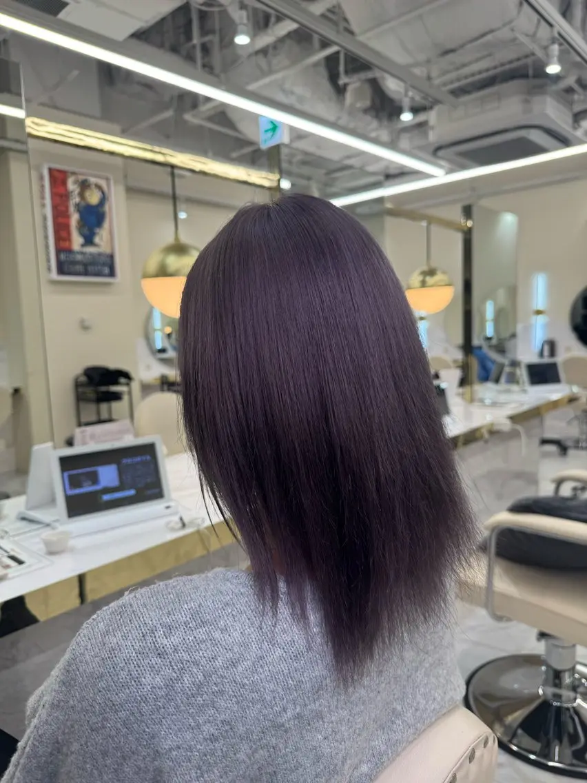 ミディアム カラー ヘアカラー レイヤー/韓国ヘア 角岡泉希のヘアスタイル