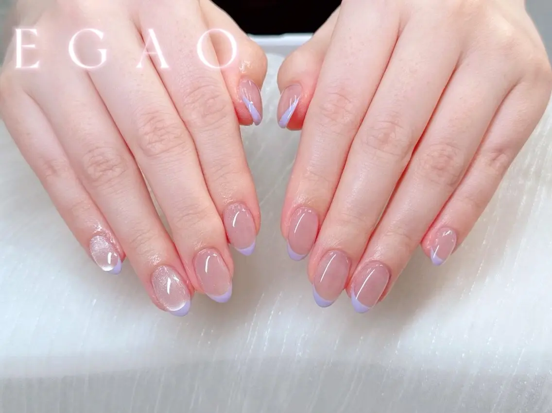 ネイル 長さ出し ジェルネイル 韓国ネイル マグネットネイル 持ち込み ハンドネイル EGAO NAIL 錦糸町店のネイルデザイン