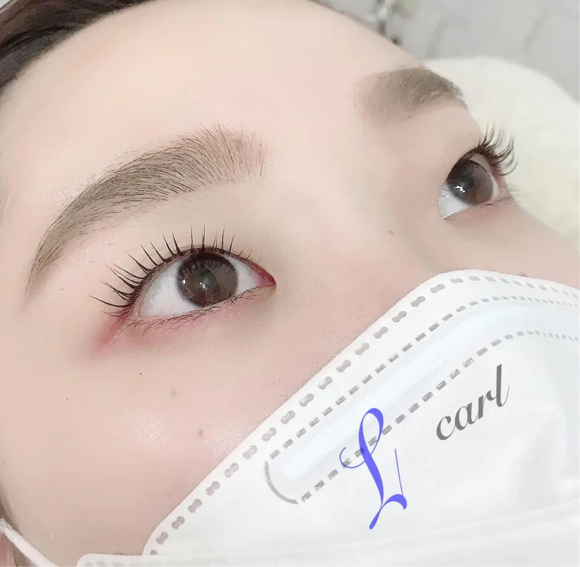 マツエク・マツパ ケラチンラッシュリフト Lカール 一重×まつ毛パーマ マツパ eyelash presh yukaのマツエク・マツパデザイン