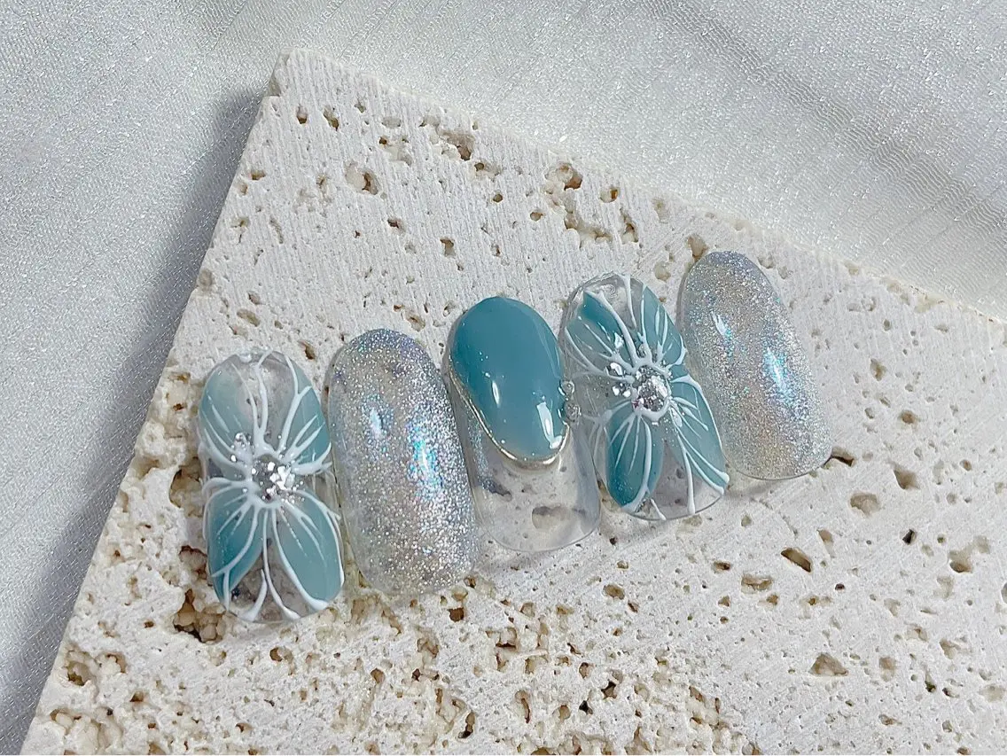 ネイル ジェルネイル オフィスネイル パラジェル 夏ネイル ハンドネイル kiki nail &brow二子玉川のネイルデザイン