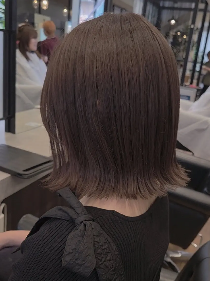 ミディアム カラー カット ヘアカラー トリートメント 関口 友菜のヘアスタイル