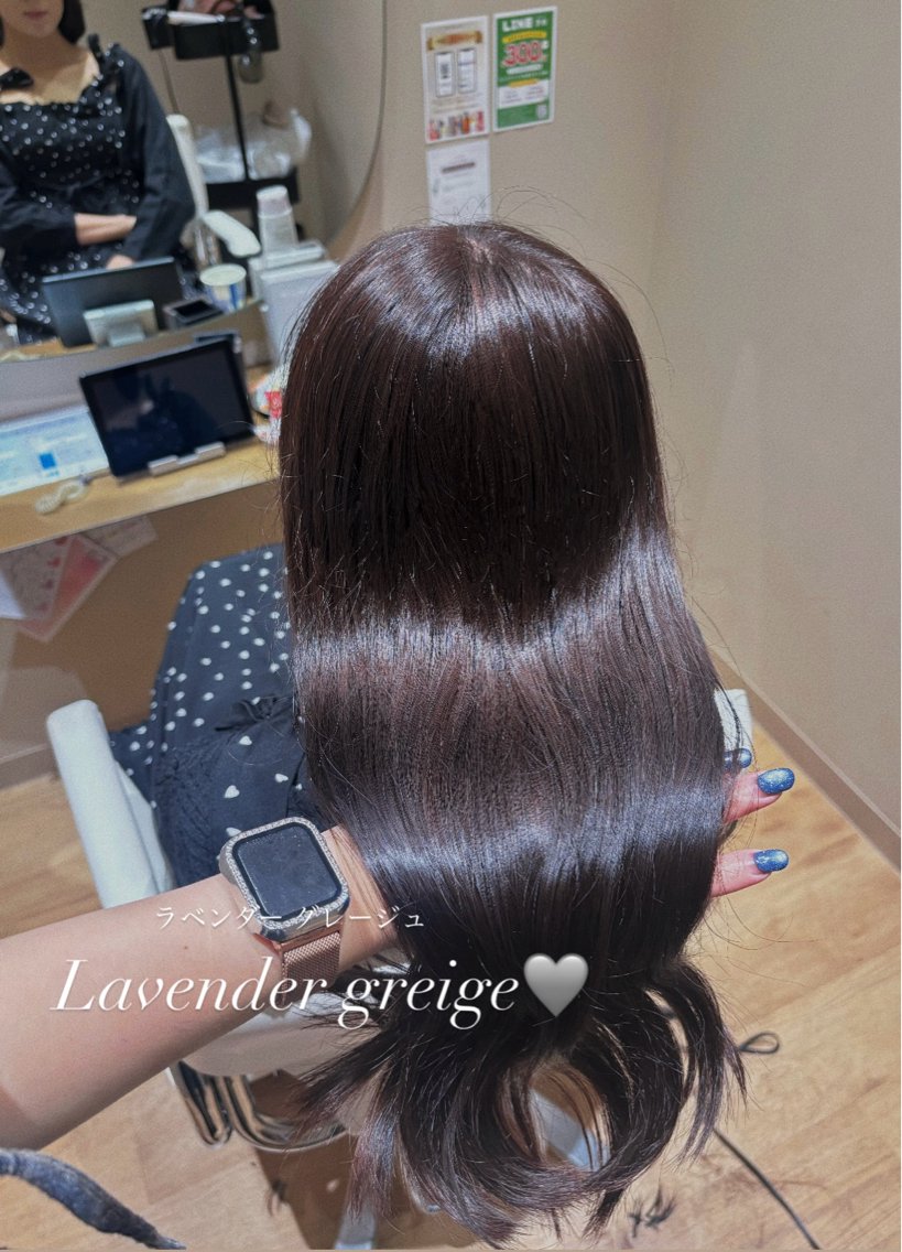ロング ヘアカラー トリートメント 中島愛佳🐥⸒⸒ 縮毛矯正/艶髪カラーのヘアスタイル