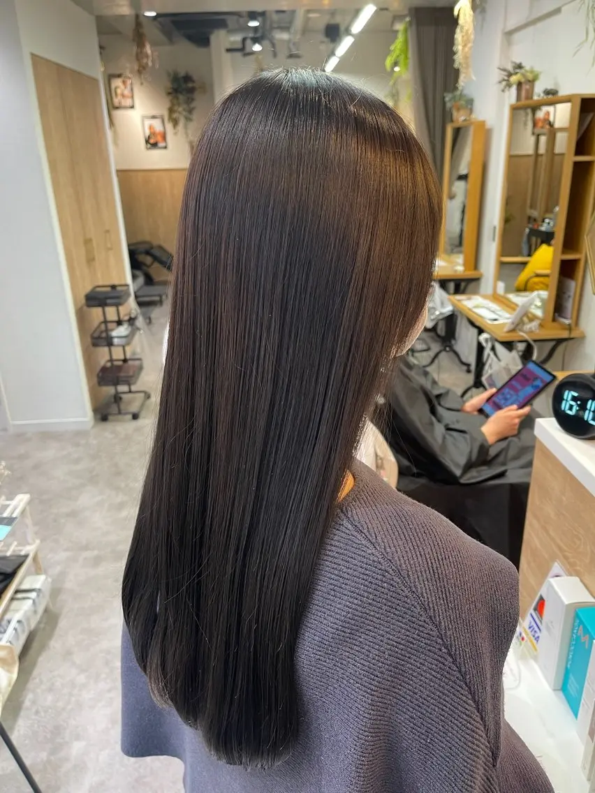 ロング カラー ブラウンカラー ヘアカラー うる艶カラー 顔周りカット♡ikuのヘアスタイル