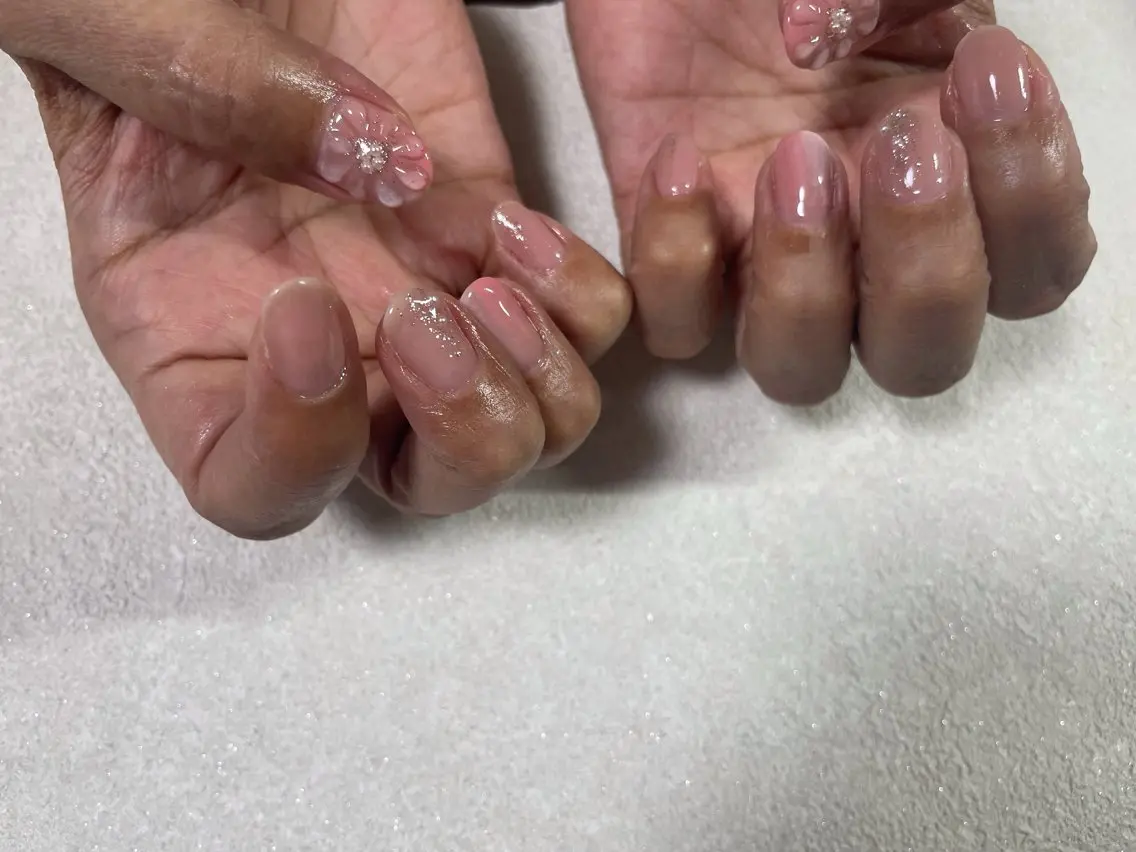 ネイル ジェルネイル 韓国ネイル メンズネイル パラジェル 春ネイル ハンドネイル kiki nail &brow二子玉川のネイルデザイン