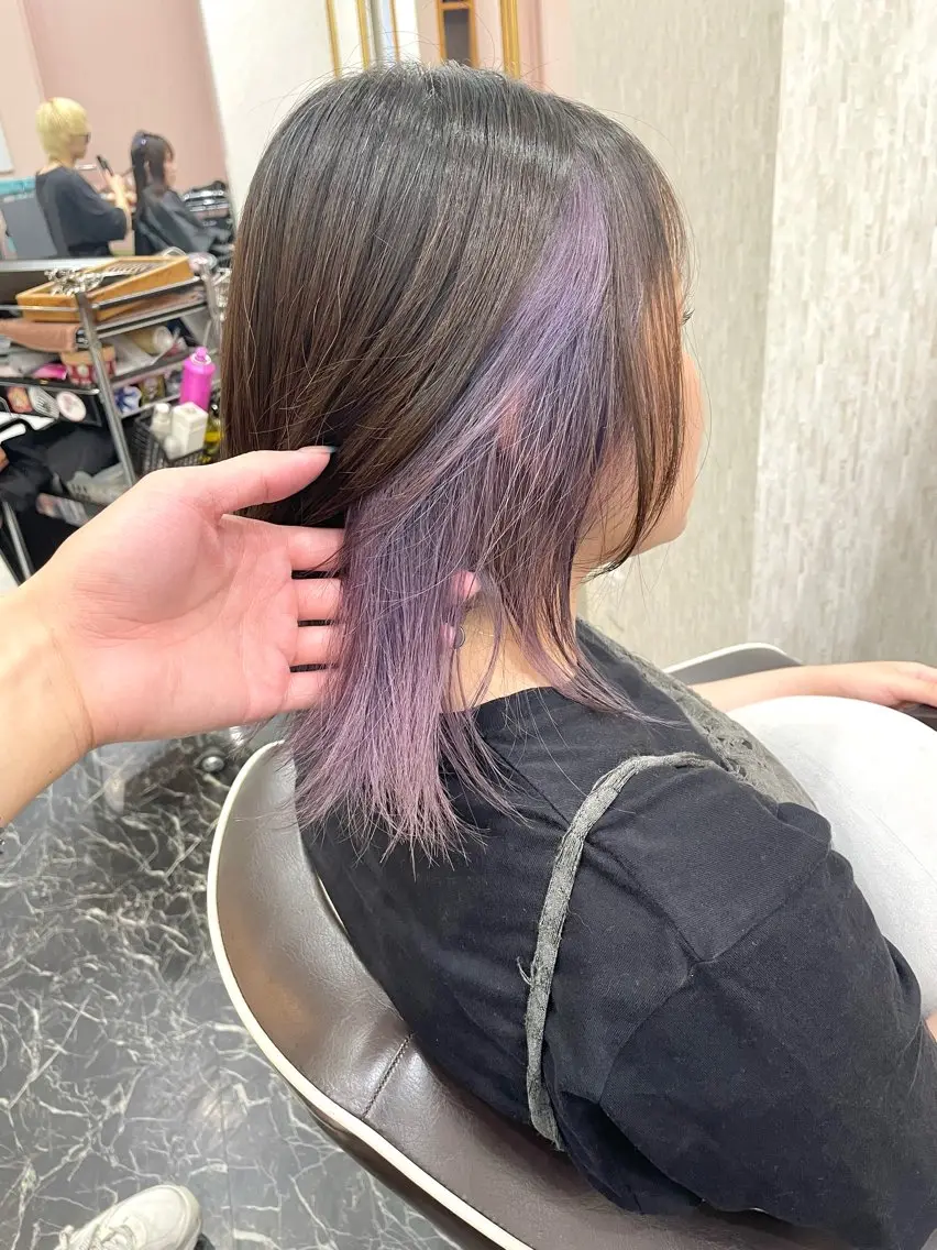 ミディアム カット ヘアカラー 亀川蓮 Agu hairのヘアスタイル