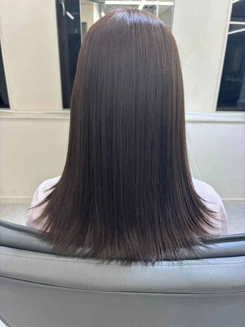 ロング カラー 縮毛矯正 トリートメント 腰越 麻奈のヘアスタイル