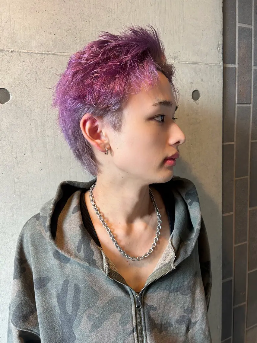 カラー ブリーチ ヘアカラー ️💜akari💜 ハイトーン/レイヤーのヘアスタイル