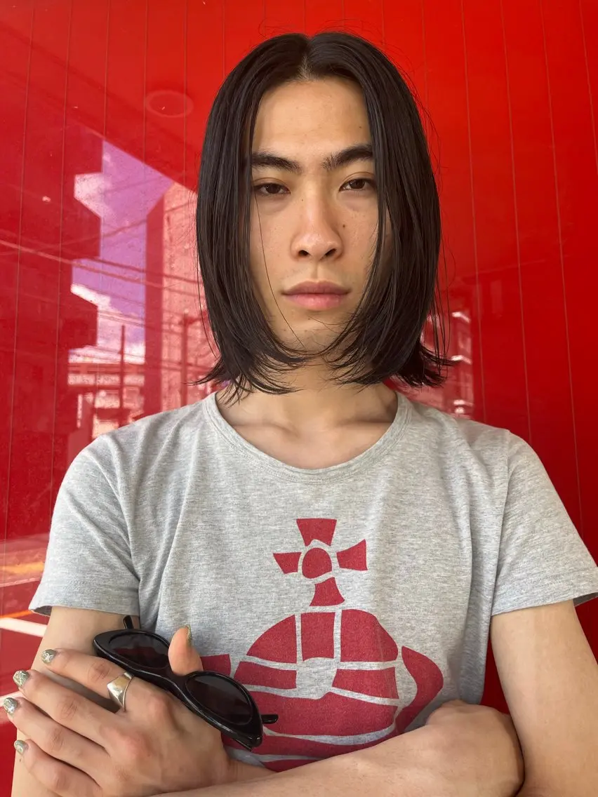 ミディアム bob リョウタのヘアスタイル