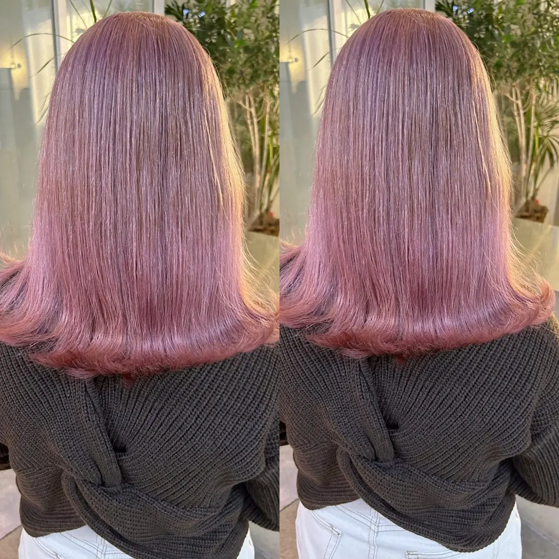 ミディアム カラー ヘアカラー yoriダブルカラー 代表すがわらのヘアスタイル