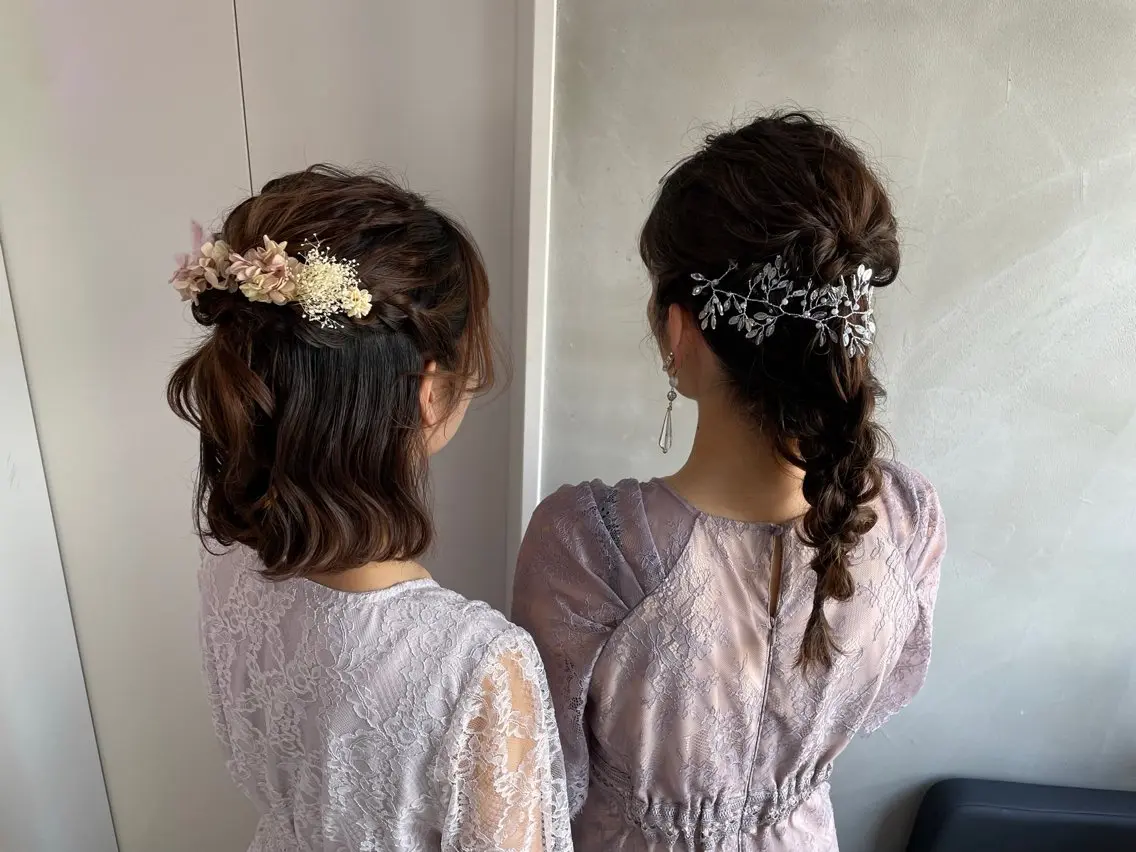 パーティーヘアセットの写真