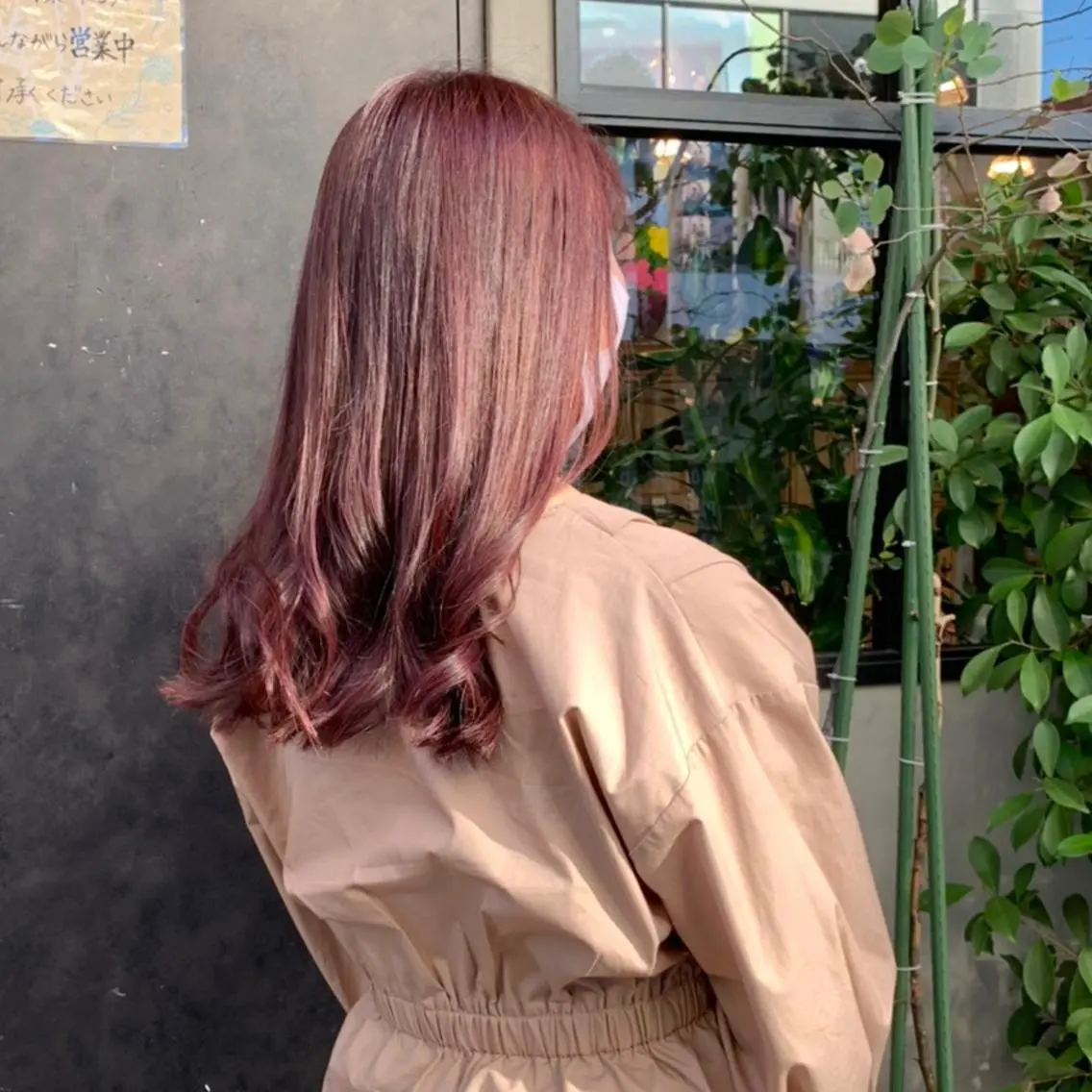 セミロング カラー ピンクカラー バイオレットカラー カット ヘアカラー トリートメント 竹内 春奈のヘアスタイル
