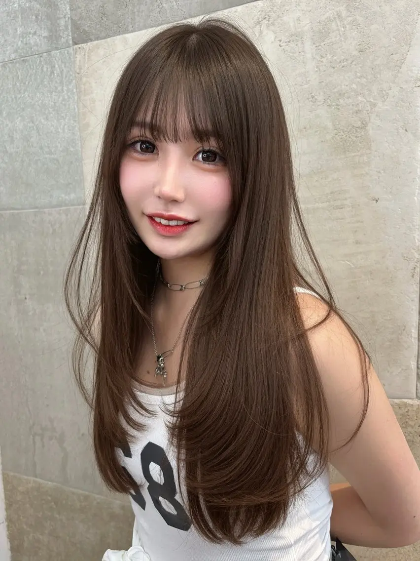 低ダメージ🤍ワンカラー＋レイヤーカット＋ブリーチ毛の方オススメ✨業界最高峰補修力✨TOKIOトリートメント🦋の写真