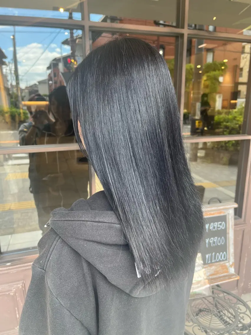 ロング カラー ヘアカラー トリートメント Kirina/ 茨木/髪質改善のヘアスタイル