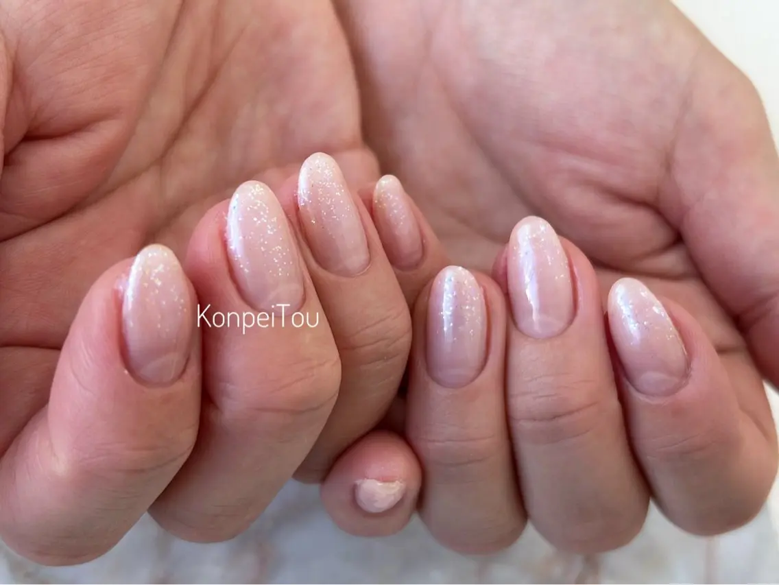 ネイル ラメ(グリッター) おうちのネイルサロン KonpeiTouのネイルデザイン