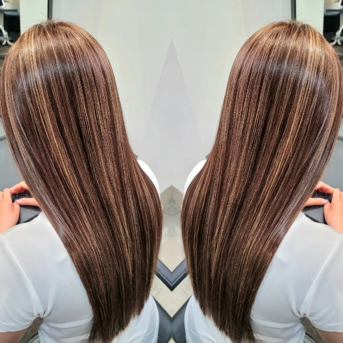 ロング カラー ヘアカラー トリートメント ✨弱酸性縮毛矯正✨ ✨髪質改善✨hiroのヘアスタイル