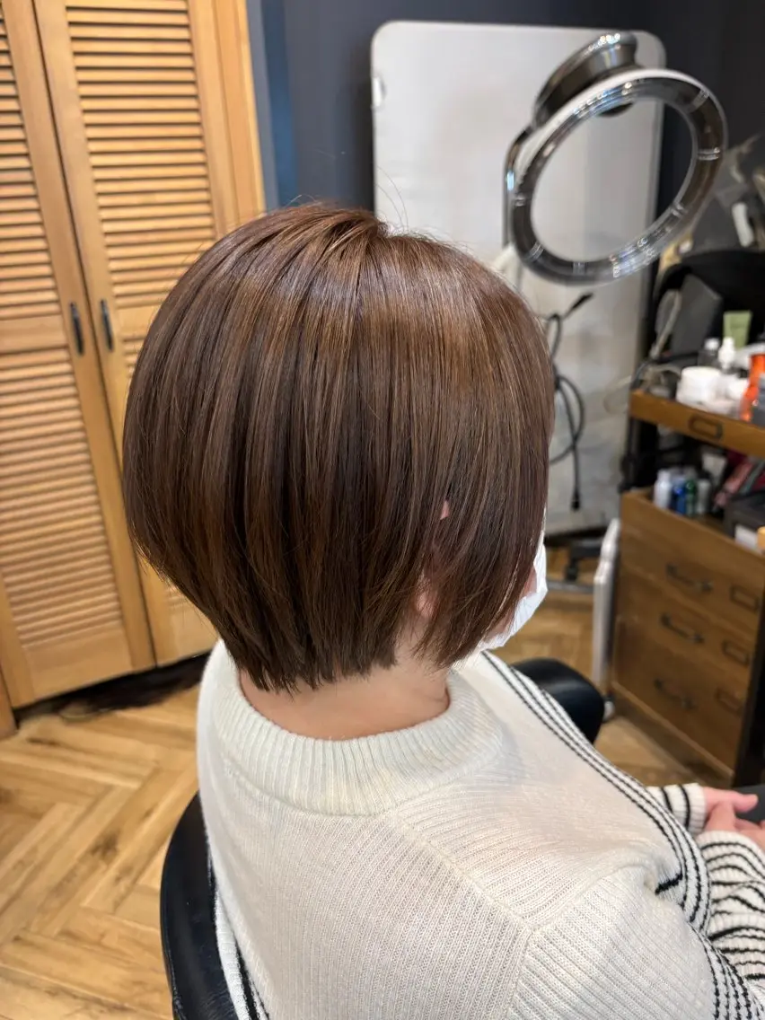 ショート ショートボブ ボブ ショートヘア 鎌取/透明感カラー /ボブ/顔まわりのヘアスタイル