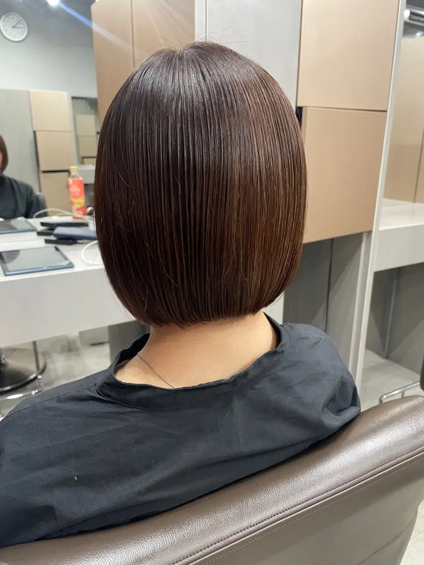 ミディアム カラー カット ヘアカラー トリートメント 表参道🌿赤み消し カラー/チナツのヘアスタイル
