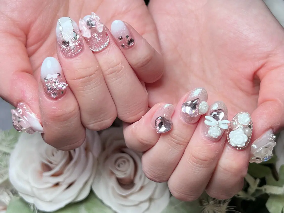 ネイル 成人式 ロングネイル マグネットネイル 持ち込み ワンカラーネイル ハンドネイル Painty nailのネイルデザイン