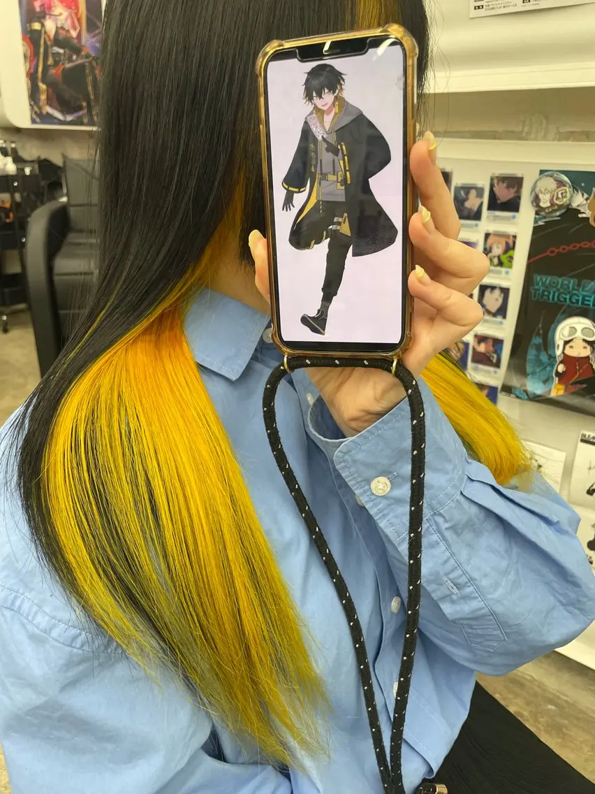ロング カラー カット ヘアカラー インナーカラー 推し ブリーチ  髪質改善のヘアスタイル