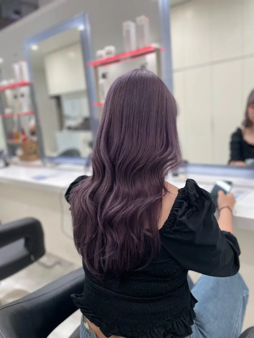 ロング 流行りの透明感カラー ×縮毛矯正🤍ユウのヘアスタイル